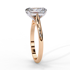 Anillo de Oro Sólido de 14K con Diamante Cultivado en Laboratorio de Corte Esmeralda de 2.5 CT, Diseño de Lujo, para Compromiso, Boda o Aniversario - Product Image 5