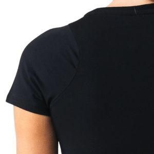 เสื้อครอปแขนสั้นสีดำสำหรับผู้หญิง เหมาะสำหรับออกกำลังกาย ฟิตเนส โยคะ ยืดเหยียด แอคทีฟแวร์ ระบายอากาศได้ดี เสื้อยืดสำหรับออกกำลังกาย - Product Image 6