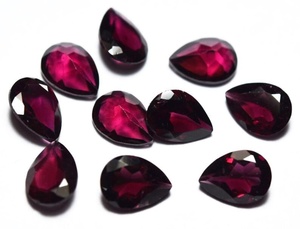 Pierre précieuse naturelle de rhodolite grenat violette de qualité supérieure, taille poire facettée, pierre de rhodolite grenat taillée pour la fabrication de bijoux - Product Image 5