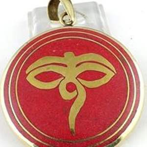 Colgante Tibetano Auspicioso con Incrustaciones de Plata y Turquesa en Forma de Corazón - Product Image 5