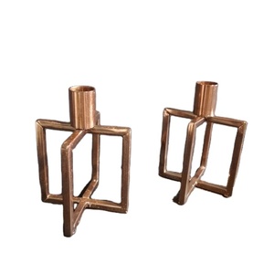 Geometrically Copper Candle Holder Newest Design Candle Mold Handcrafted Fast Factory Delivery Pure Copper Candle Stand - Product Image 1
