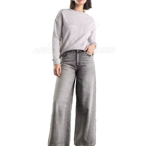 Nouveau stock, faible MOQ, sweat-shirt femme à strass, taille adulte, vente chaude, sweat-shirt femme à strass - Product Image 2