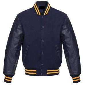 Chaqueta Varsity Personalizada Premium para Hombre, Estilo Béisbol, Mezcla de Lana, Logotipo Bordado, Cuello Acanalado, Chaqueta Urbana - Product Image 1