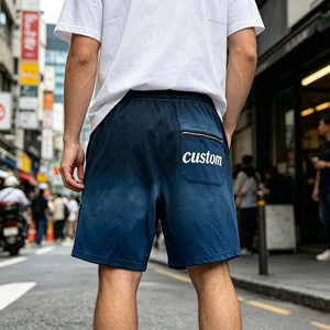 Custom Logo <b>Men's</b> Casual <b>Shorts</b> Cotton Fleece Sweat <b>shorts</b> <b>with</b> <b>Zipper</b> <b>Pockets</b> Drawstring Street wear Sports <b>Shorts</b> - Product Image 2