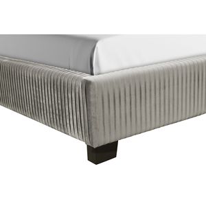 Letto Imbottito King-Size Grigio Chiaro in Scatola, Comodo ed Elegante - Product Image 2