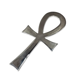Argent Sterling 925 Excellente Qualité Créateur Fait Main Lisse Poli Égyptien Ankh Cerceau en forme de larme avec une croix - Product Image 2