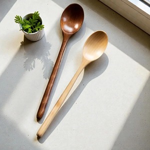 Cucharas de Madera para Servir, Diseño Industrial Art Deco Ecológico, Cucharón para Cena, Cubertería para Cocina y Comedor - Product Image 2