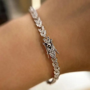 New Collection 925 Moissanite Cut 4.0 Carat Wheat Ear Design Tennis <b>Bracelet</b> for Women Sterling Silver 18K <b>White</b> Gold Plated - Product Image 2