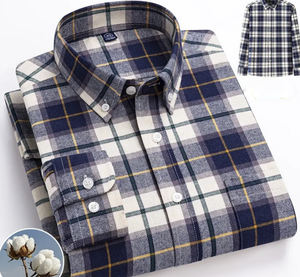 Nouvelle chemise décontractée ajustée à manches longues pour homme, en coton Oxford respirant 100 %, idéale pour la natation - Product Image 6