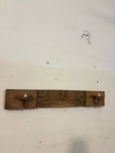 Panel de Madera de Teca Vintage con Grabado Fino, Estilo Moderno de Mediados de Siglo, Artesanía, Decoración de Pared para Hogar u Oficina, Muebles de Exterior - Product Image 2