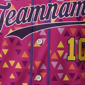 Maillot de baseball personnalisé respirant avec boutons, broderie de nom et numéro, haute qualité, grandes tailles, kit uniforme de baseball - Product Image 4