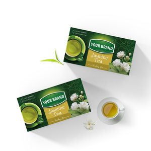 Nouvelle Saison – Sachets de Thé Vert au Jasmin Personnalisés – Thé Biologique, Aliments et Boissons – Emballage Personnalisé pour Sachets de Thé - Product Image 1