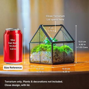 Wholesale Eco-Friendly Crystal Glass Geometric Hexagon Terrarium Art Decor Tabletop Vase Home Decoration Diy Plant <b>House</b> - Product Image 3