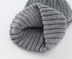 Bonnet en tricot côtelé 100% acrylique uni, bonnet d'hiver court rayé streetwear unisexe - Product Image 4