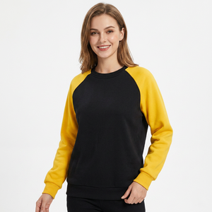 เสื้อสเวตเชิ้ตผู้ชายสีดำเหลือง แขนเสื้อแบบแร็กแลน คอกลม ถักทอ สวมใส่สบาย สีพื้น ทรงปกติ สไตล์ฤดูใบไม้ร่วง - Product Image 5