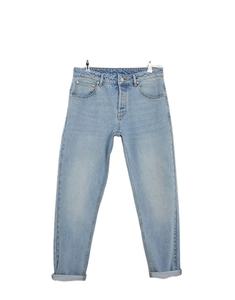 Wholesale Unisex 100% Cotton Denim Jeans Straight Style with Distressed Splashes Custom Slim Mid Waist Colored Wash - Product Image 4