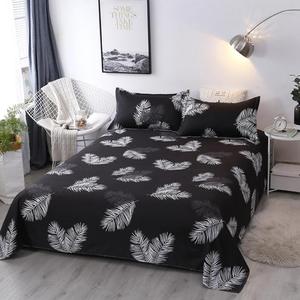 Draps de lit double unisexes en coton brossé doux pour la peau, pour dortoir étudiant - Product Image 2
