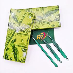 Pince à épiler en acier inoxydable légère et écologique, à prise ferme et lisse, pour manucure et extensions de cils, antistatique - Product Image 2