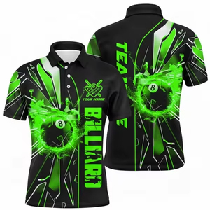Camisetas de poliéster 100% para hombre, personalizadas, de alta calidad, con diseño de snooker, lo último en camisetas de billar. - Product Image 5