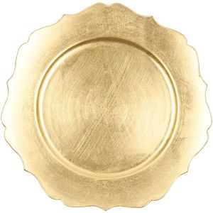 Assiettes décoratives dorées style floral pour mariage, vaisselle de luxe, accessoires de table - Product Image 6