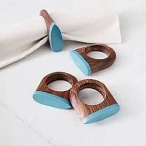Anneaux de serviette en résine écologiques faits à la main, personnalisés pour la fête des mères, Pâques, mariages, fêtes, décoration de table de restaurant - Product Image 5