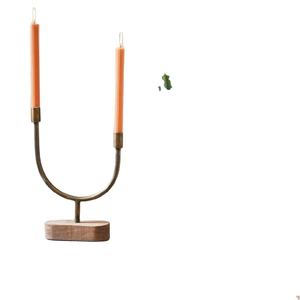 Portavelas de farol de Metal de madera asimétrico de tamaños personalizados, candelabros de madera decorativos de nuevo diseño para Navidad - Product Image 1