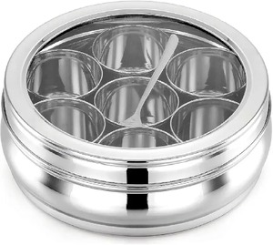 Luxury <b>Metal</b> Spice Storage <b>Box</b> Decorative Lid Kitchen Masala Organizer Container for Herbs Seasoning Cooking Needs - Product Image 2