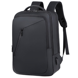 Minimalist Nylon <b>Backpack</b> with Laptop Compartment Waterproof Zipper Closure Unisex Daily Use Soft Handle 20-37L Capacity - Product Image 1