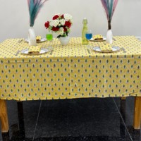 Mantel para Boda 100% Algodón con Patrón Geométrico, Ecológico, Duradero, Lavable, Personalizable, Cuadrado, para Uso en el Hogar y Bodas