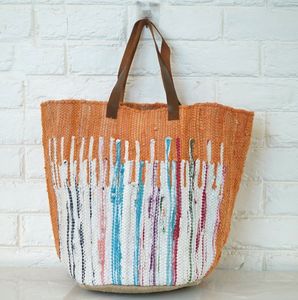 Bolso Tote Bohemio Ecológico de Moda 2026 para Mujer, con Asa de Cuero y Algodón Trenzado, Bolso de Viaje Personalizado - Product Image 1