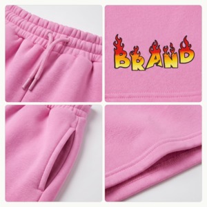 Shorts Casuales de Cintura Elástica de Alta Calidad para Mujer, 100% Algodón, Personalizados OEM, 350GSM, Transpirables, Corte Regular - Product Image 5
