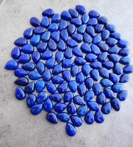Pierres précieuses naturelles de lapis-lazuli taillées en poire, calibrées, avec effet de changement de couleur, cristal bleu de guérison pour la fabrication de bijoux - Product Image 3
