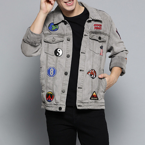 Men's Vintage Blue Jean Jacket <b>Denim</b> <b>Coat</b> Casual Button Front Eco-Friendly Breathable Stylish Design Modern Everyday Fashion - Product Image 1