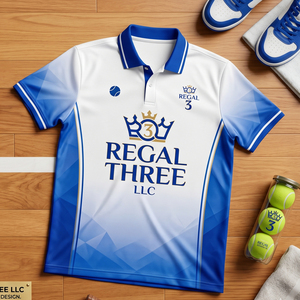 Maillot de tennis OEM Polo unisexe personnalisé par sublimation avec nom d'équipe, 100 % polyester, pour l'entraînement - Product Image 1