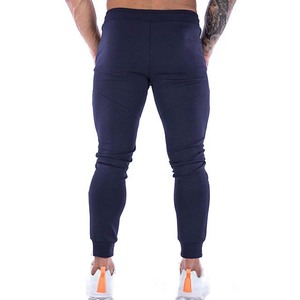 Men's Navy Drawstring Jogger Sweatpants Elastic Waist Side Pockets Reflective Tapered Sporty <b>Track</b> <b>Pants</b> - Product Image 2