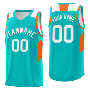 Camiseta de Baloncesto Personalizada Unisex sin Mangas con Cuello en V, Nombre del Equipo y Número Sublimados, Transpirable, 100% Poliéster, Malla para Adultos - Product Image 1