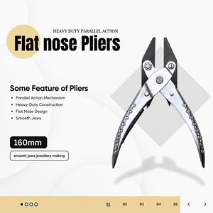 Alicates de acción paralela con mordazas planas y tornillo de 160 mm, herramienta de precisión para conformado de joyería ZetomedPro - Product Image 5