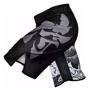 Shorts de sport pour hommes imprimés montagne noir et blanc, sublimation, anti-humidité, séchage rapide, coupe classique, respirant - Product Image 5