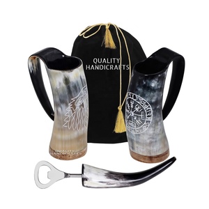 Jarra Vikinga de Cuerno de Búfalo, Ecológica, Hecha a Mano, de Inspiración Medieval, Pulida, Auténtica, para Navidad o Cumpleaños - Product Image 1