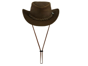 Unisex Leather Striped Cowboy <b>Hat</b> Brown Wide Brim Braided <b>Band</b> Outdoor Beach Casual Summer Adult 48-50cm - Product Image 3
