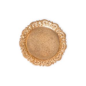 Bol en métal chinois traditionnel fait main avec finition polie et motif floral complexe pour cadeau de mariage - Product Image 3