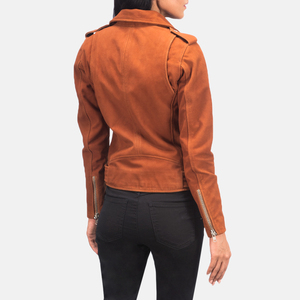 Veste de moto en similicuir pour femme, respirante, de haute qualité, coupe-vent, imperméable, design uni, doublure en fausse fourrure - Product Image 6