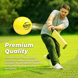 GISCO/CUSTOM Cricket Wind <b>Ball</b> Seamless Model 76108 Light <b>Weight</b> Ambidextrous Standard Size Packaged - Product Image 5