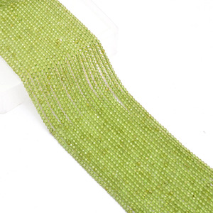 Peridoto AAA de 3 mm, Cuentas Redondas Microfacetadas, Peridoto Verde Natural, Piedras Preciosas Semipreciosas, Cuentas Sueltas para Fabricación de Joyas - Product Image 1