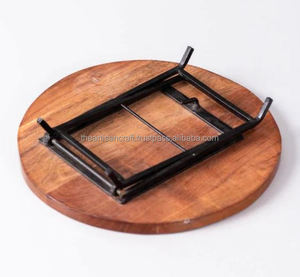 Soporte plegable de madera para pasteles, soporte de exhibición de postres hecho a mano con Base, plato de servicio portátil para fiesta de boda, artesanía artesanal - Product Image 4