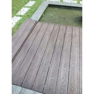 Tarima Exterior Antideslizante, Impermeable, Fácil de Instalar, Ranurada, de Bambú y Madera Compuesta - Product Image 2