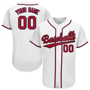 Camisetas de Béisbol Juveniles Personalizadas con Bordado, Doble Tejido, Sublimación, Jersey de Softbol Estilo Americano, Malla con Botones, 100% Poliéster - Product Image 2