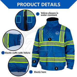 เสื้อแจ็คเก็ตซอฟต์เชลล์สะท้อนแสงกันน้ำ ANSI Class 1 คุณภาพสูง ผลิตตามสั่ง ขายส่งจากโรงงานโดยตรง พร้อมโลโก้ - Product Image 4