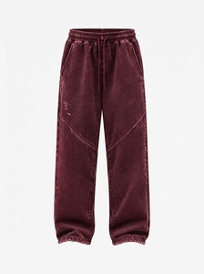 <b>Men's</b> <b>Burgundy</b> <b>Hoodie</b> Sweatpants Tracksuit Set One Apex Streetwear Two Piece Matching Jogger Outfit Casual Fashion - Product Image 2