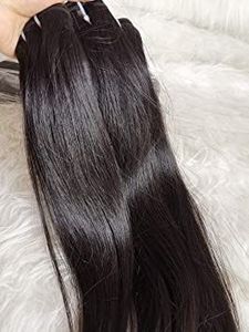Paquete de Cabello Humano Liso Indio Virgen de 24 Pulgadas de Largo, de Una Sola Capa, Color Negro Natural, Textura Suave - Product Image 2